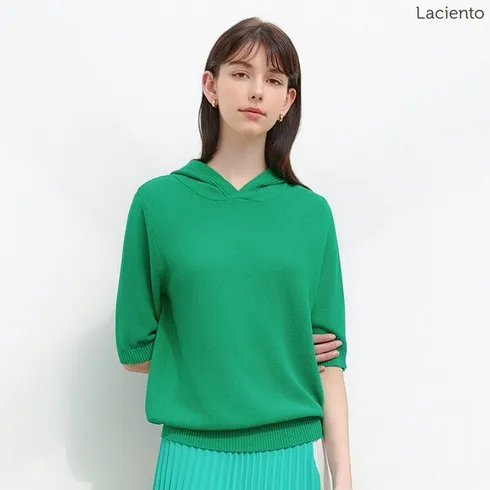홈쇼핑에서 가장 인기있는 라씨엔토 24 SUMMER 펀칭 후드 니트 집업슬리브리스 탑  추천 상품 Top 8 순위