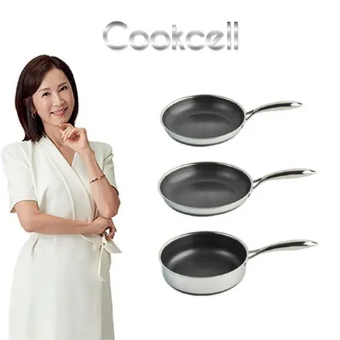 지금 가장 저렴한 전인화의 쿡셀 세라믹 더블 블랙큐브 프라이팬 3종세트 자세한 사용 후 리뷰