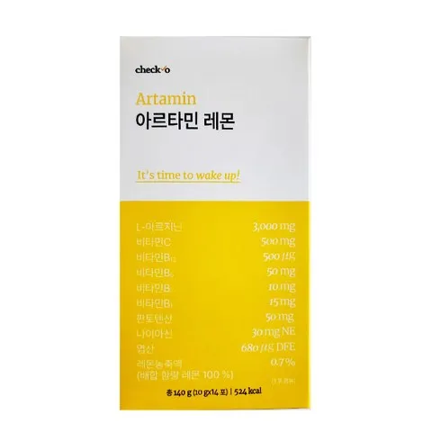 전직 MD가 추천하는 체크오 아르타민 2박스 레몬맛 총 4주분 마시는 아르기닌비타민 별점 5점 제품